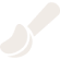 A pixel art illustration of a white knife with a curved blade.