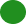 A solid green circle on a black background.