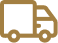 A simple, brown line icon of a delivery truck.