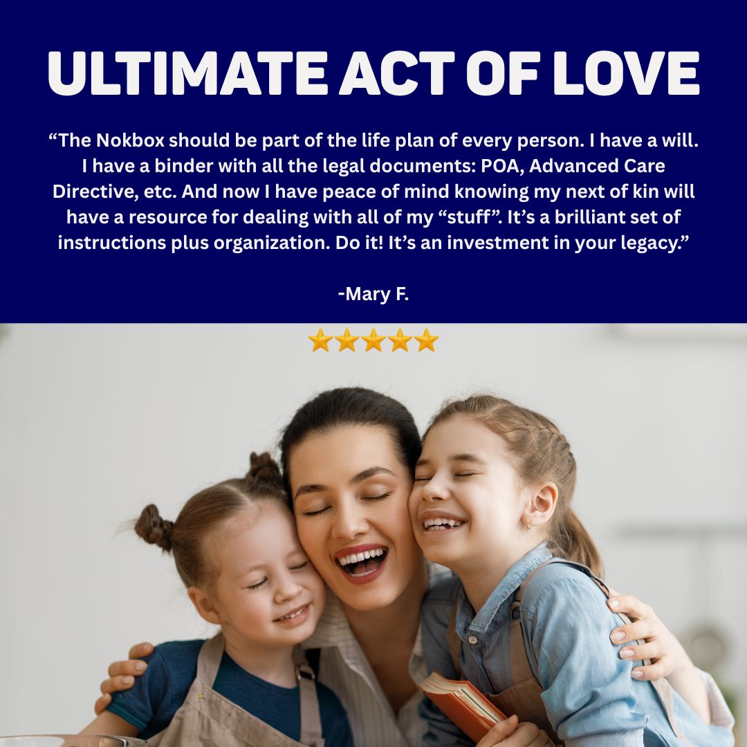Smiling woman hugging two children, with text about 'Ultimate Act of Love' above.