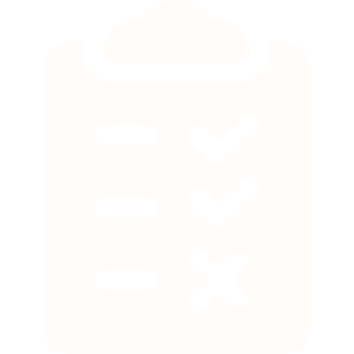 Icon of a clipboard with a checklist and check marks.