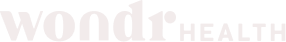 The logo for Wondr Health in a light-colored stylized font.