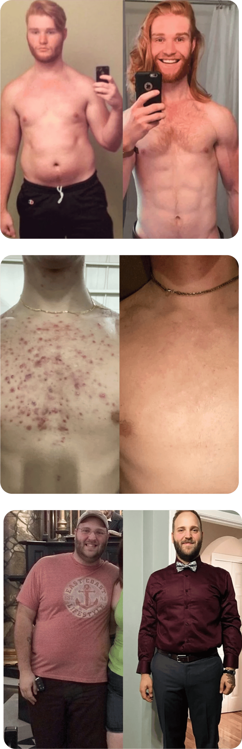 Before and after transformation
