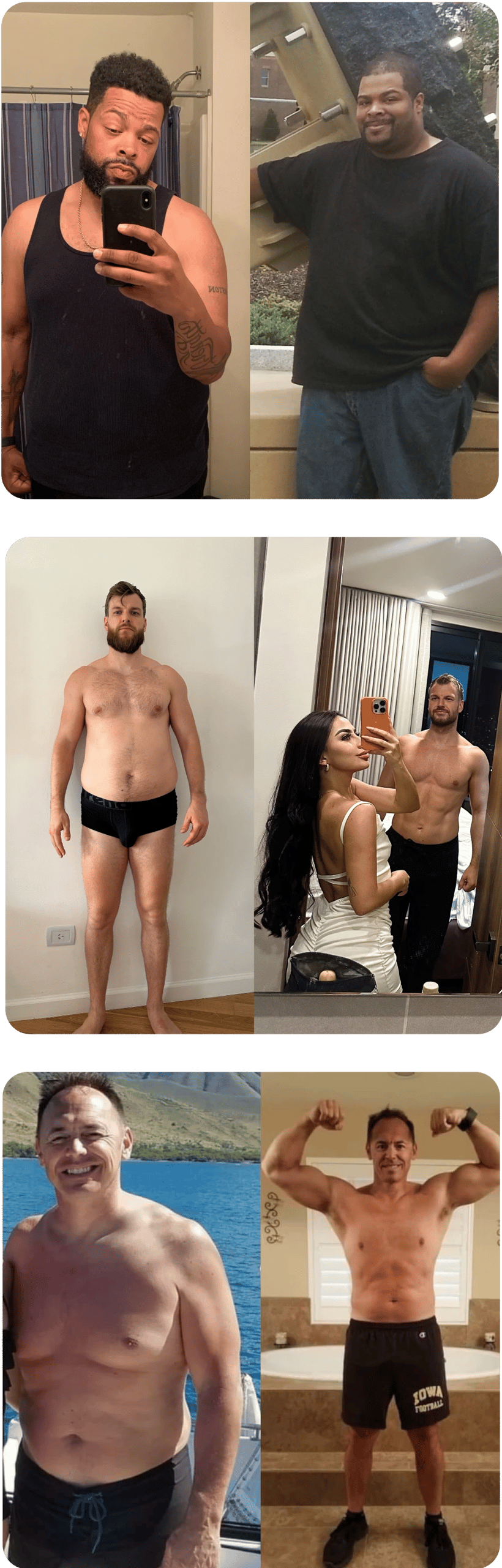 Before and after transformation