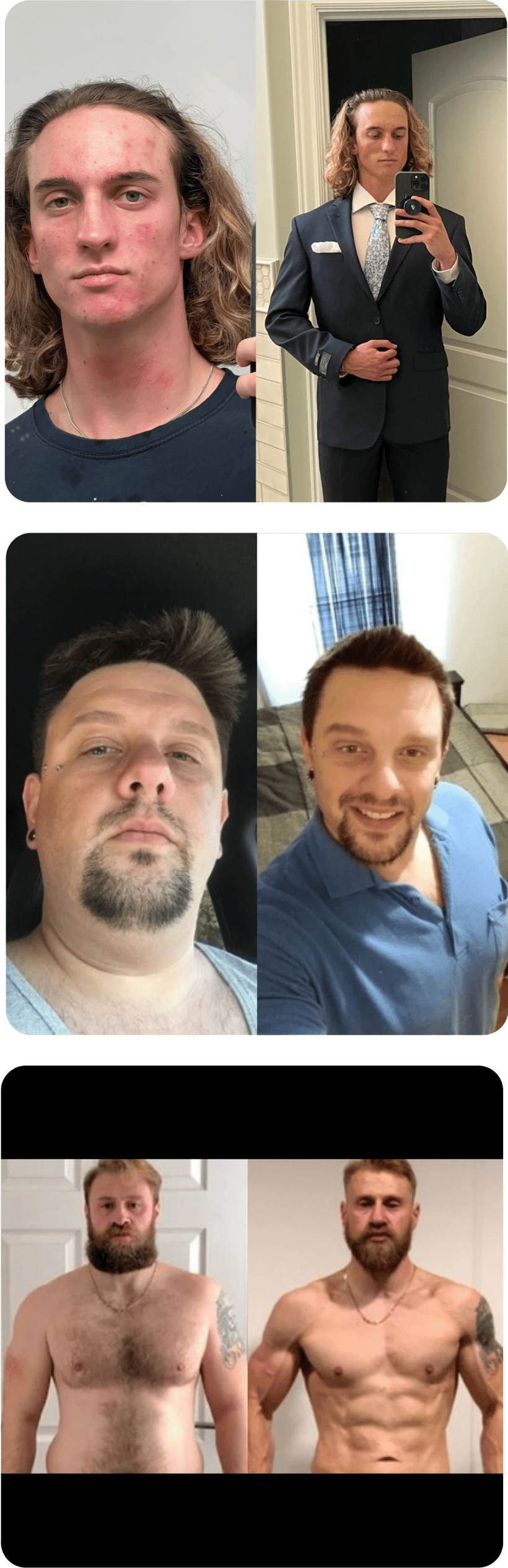 Before and after transformation