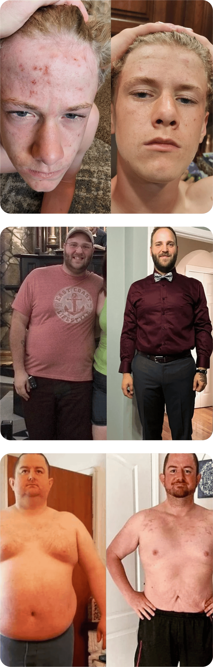 Before and after transformation