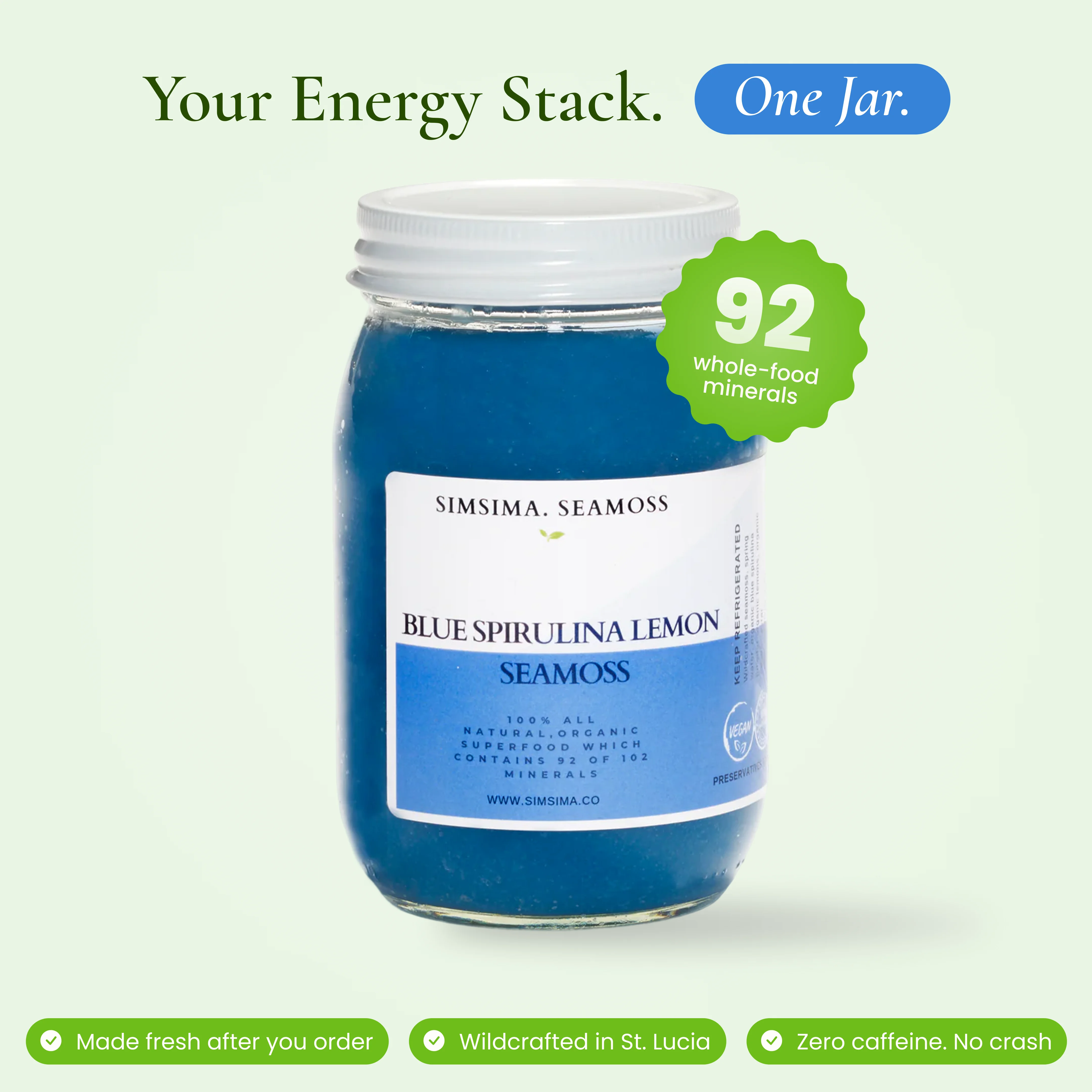 Blue Spirulina Lemon Seamoss – Simsima.co