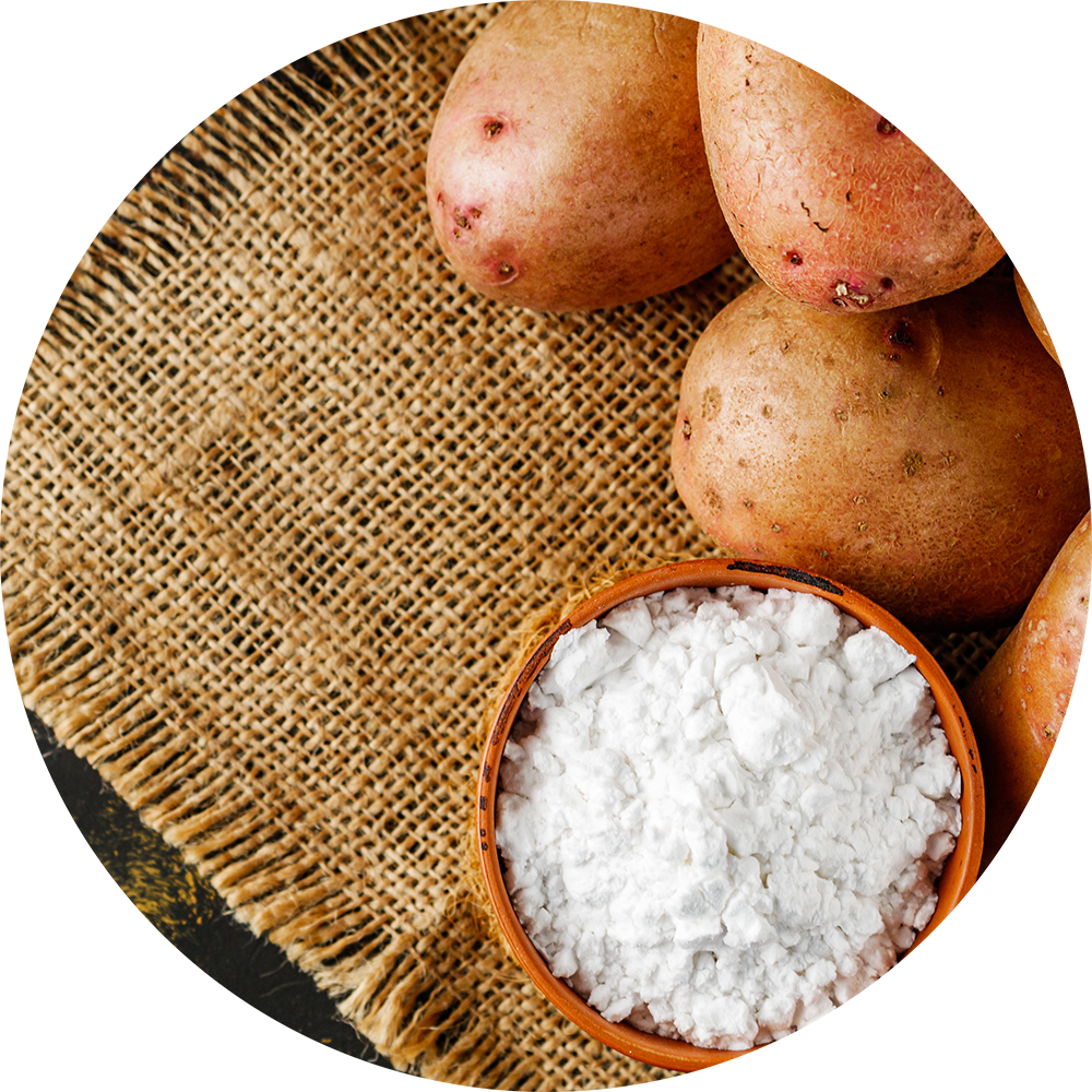 A picture of resistant potato starch, a prebiotic fiber in Winnow