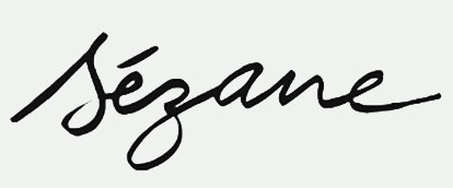 Cursive handwritten text reading 'Sézane'.