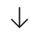A simple, thin, dark gray arrow pointing downwards on a white background.