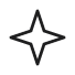 A black outline of a four-pointed star.