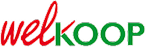 The logo for Welkoop, featuring red and green stylized text on a white background.
