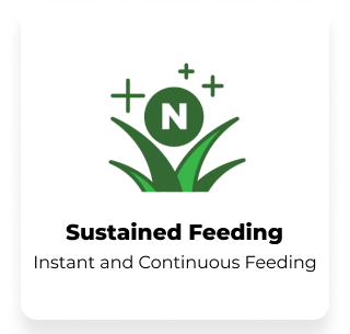 Icon of green leaves with 'N' and text 'Sustained Feeding' below.