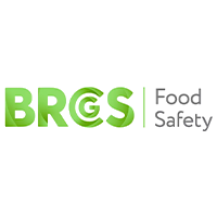 Logo with green text 'BRCGS' and grey text 'Food Safety'.