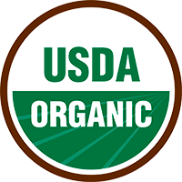 USDA Organic seal in green and brown colors.