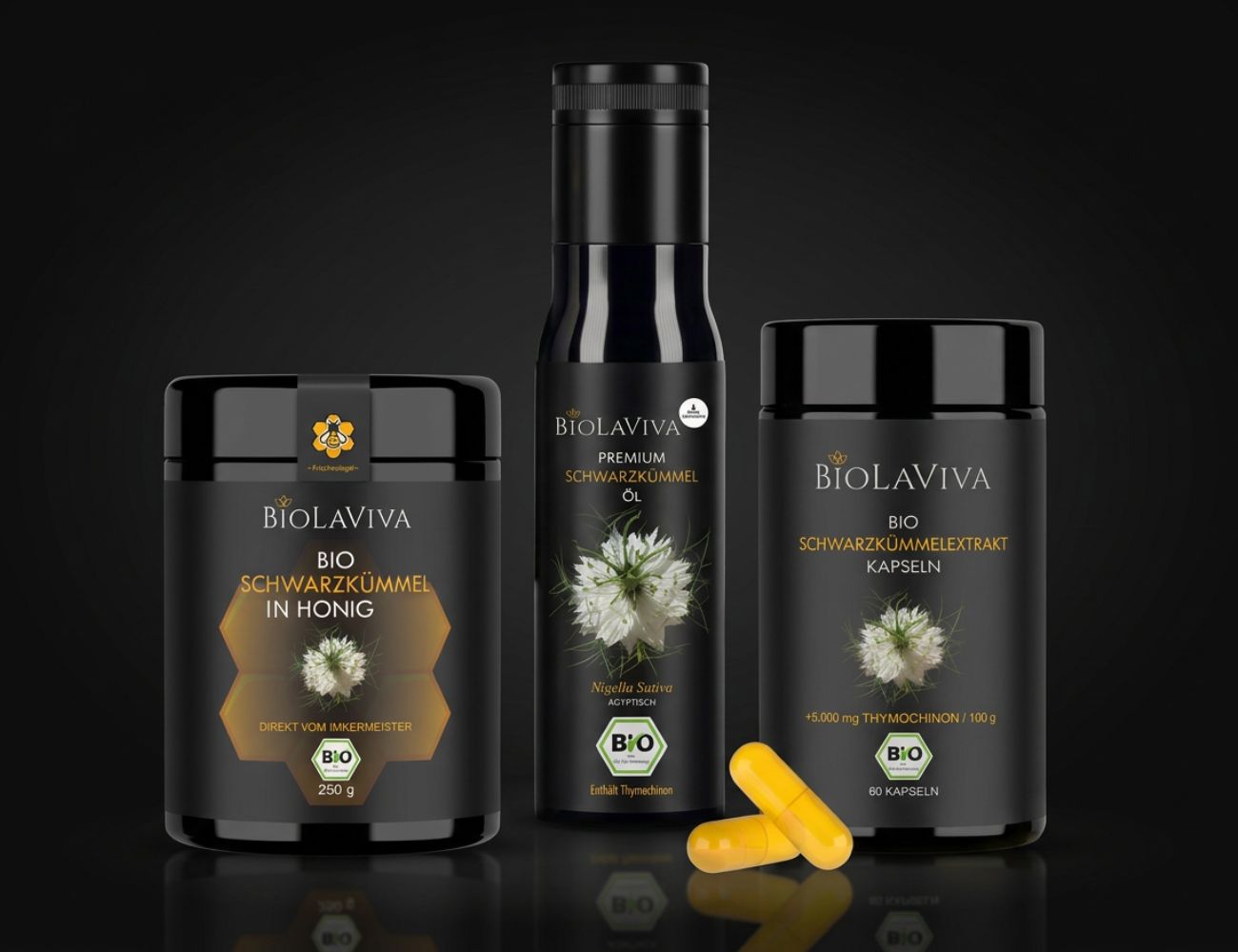Bestseller Schwarzkümmel Produkte von Biolaviva – Bio Schwarzkümmelöl und Kapseln im Überblick