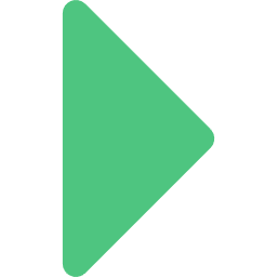 A green, right-pointing triangle with rounded corners, resembling a play button icon.