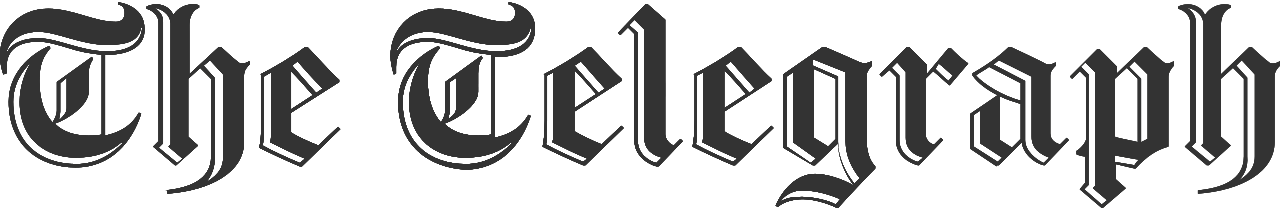 The logo for The Telegraph, written in a black, gothic-style font on a white background.