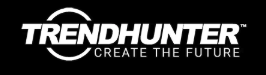 Logo with text 'TrendHunter Create the Future' on a black background.