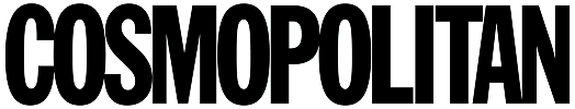 Black text logo of the word 'COSMOPOLITAN' on a transparent background.
