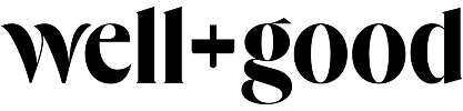 Black text logo reading 'well+good' on a transparent background.