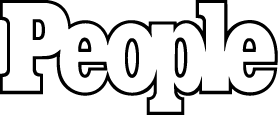 Black and white 'People' magazine logo.