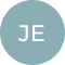 A teal circular icon with the white letters 'JE' in the center, likely a placeholder.