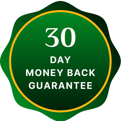 Dark green, scalloped circular shape on a transparent background.