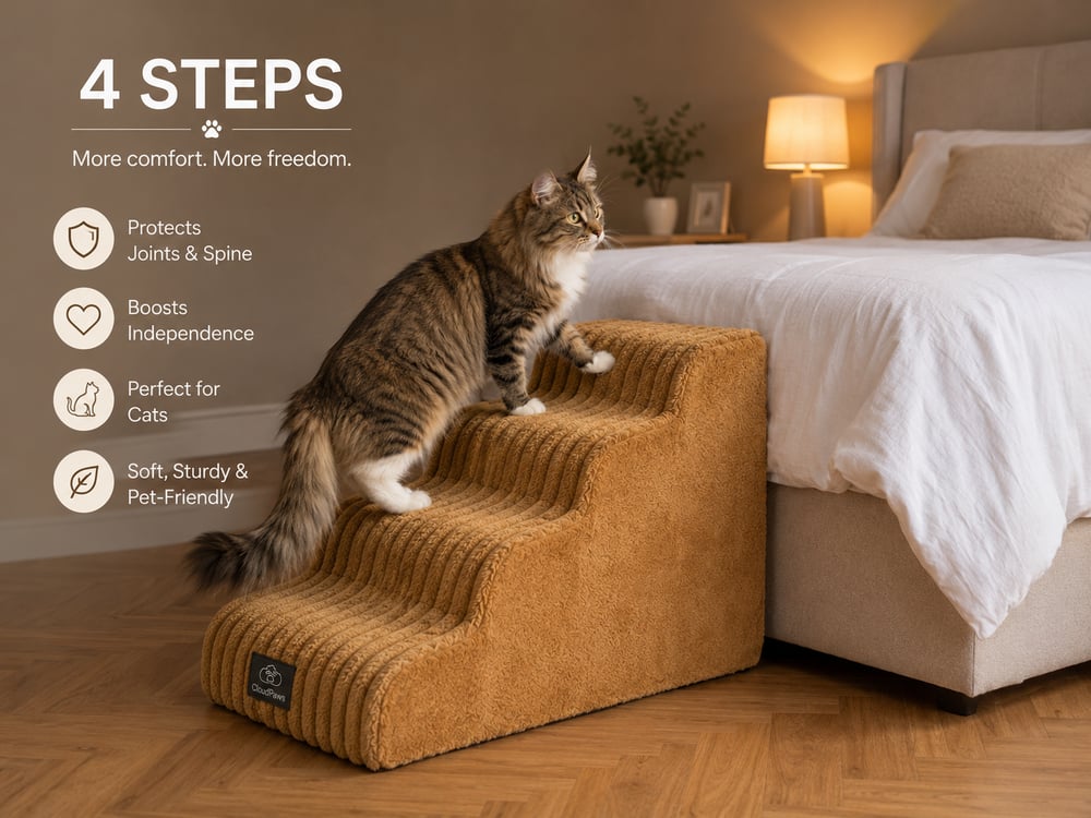 CloudPaws Comfort Stairs, 3 Step, Oatmeal