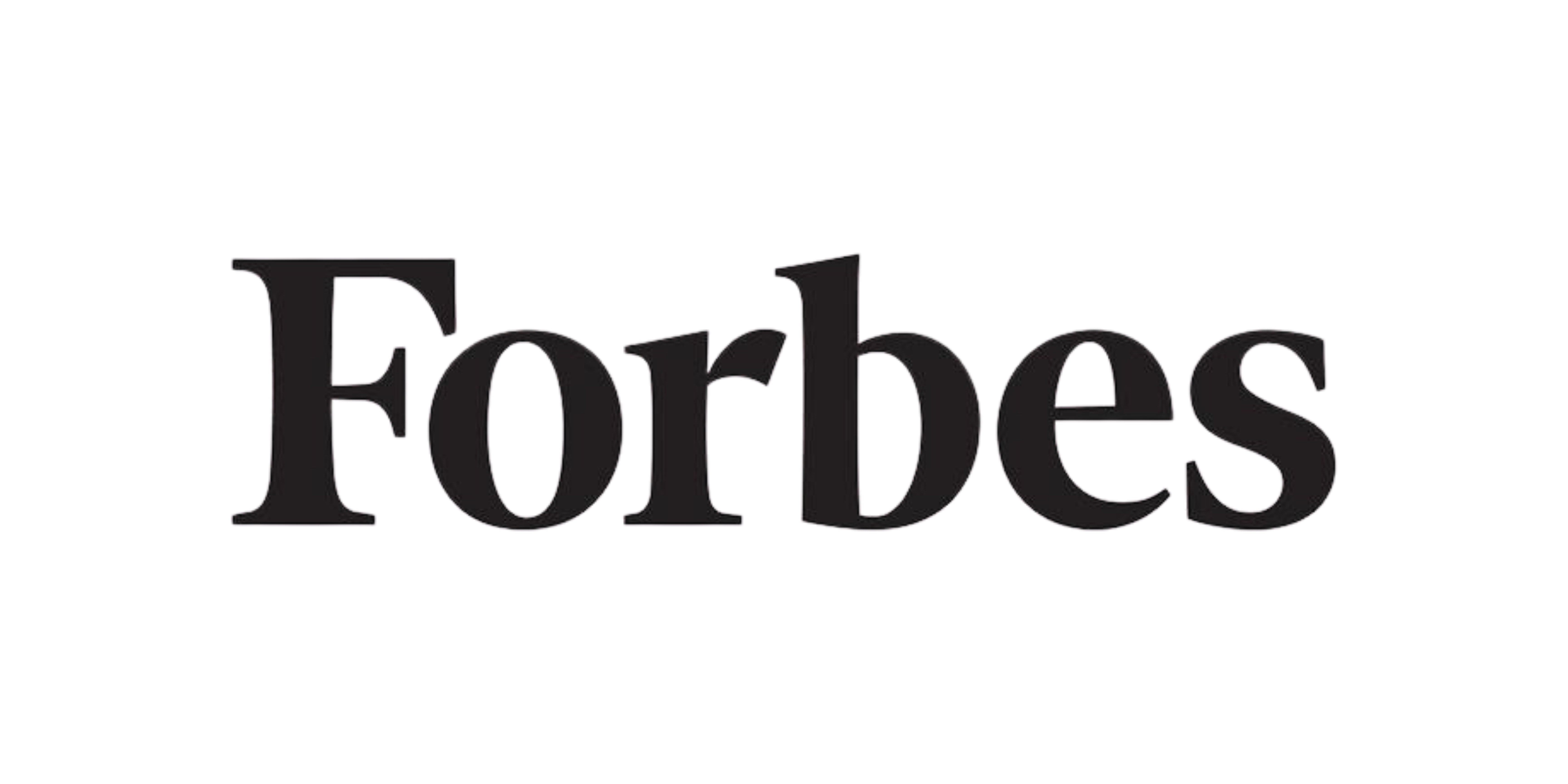 The Forbes logo in black serif font on a white background.