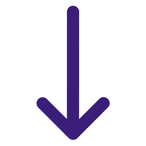 A dark purple arrow with rounded ends pointing downwards.