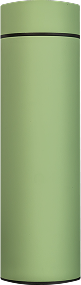 A green cylindrical container with a lid.