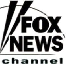 Fox News Channel logo with stylized text and lines.