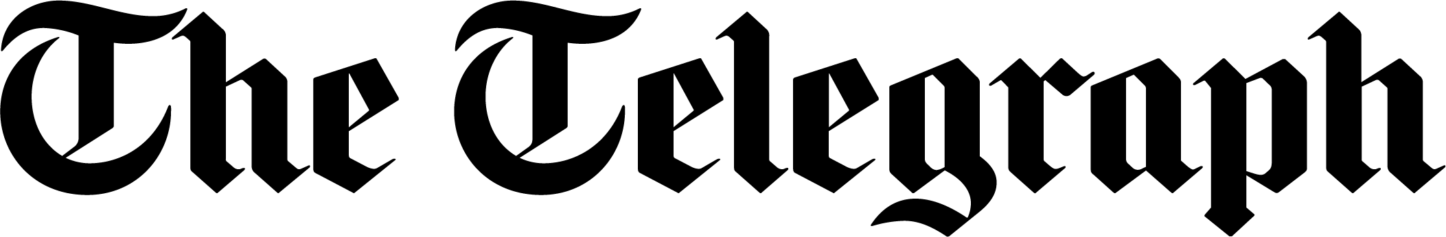 'The Telegraph' logo in black Gothic font on a transparent background.