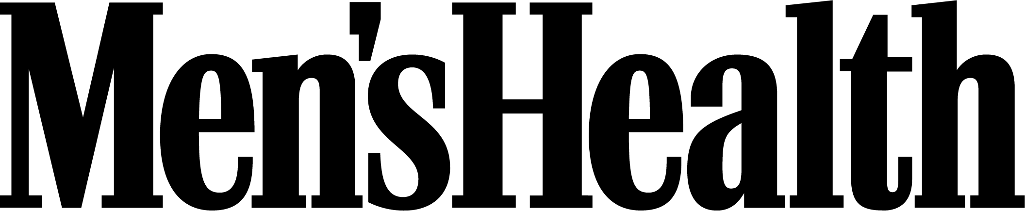 Black text logo of 'Men's Health' on a transparent background.