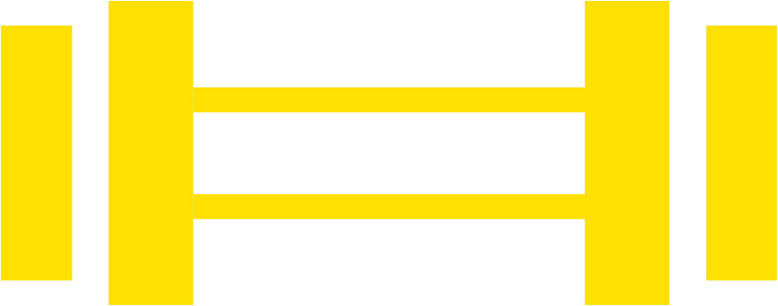 A yellow stylized letter 'H' made of vertical and horizontal bars on a white background.