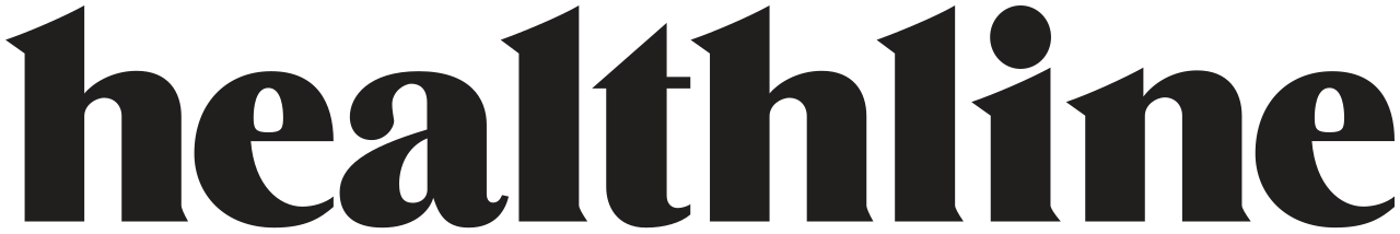 Black text logo displaying the word 'healthline' on a transparent background.