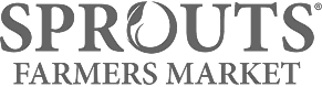 Logo of Sprouts Farmers Market in black and white.