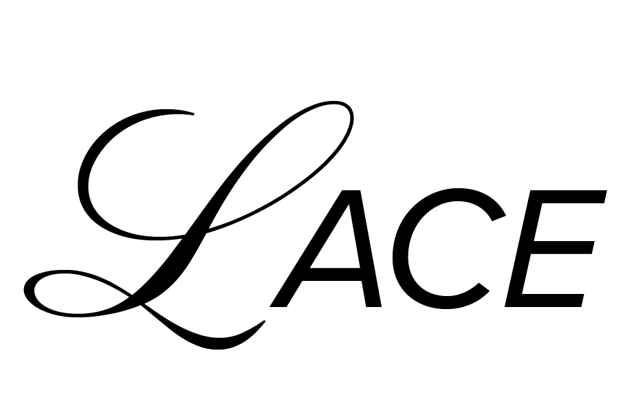 Stylized text logo displaying the word 'LACE' in elegant font.