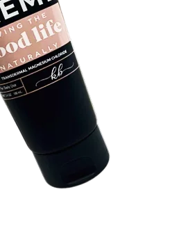 Black tube of skincare product with text on the label.