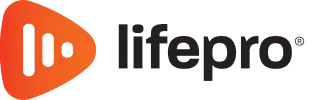 Lifepro logo with an orange icon and black text.