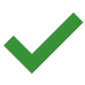 Green check mark icon on a white background.