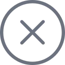 Gray circle with an 'X' inside, representing a placeholder image.