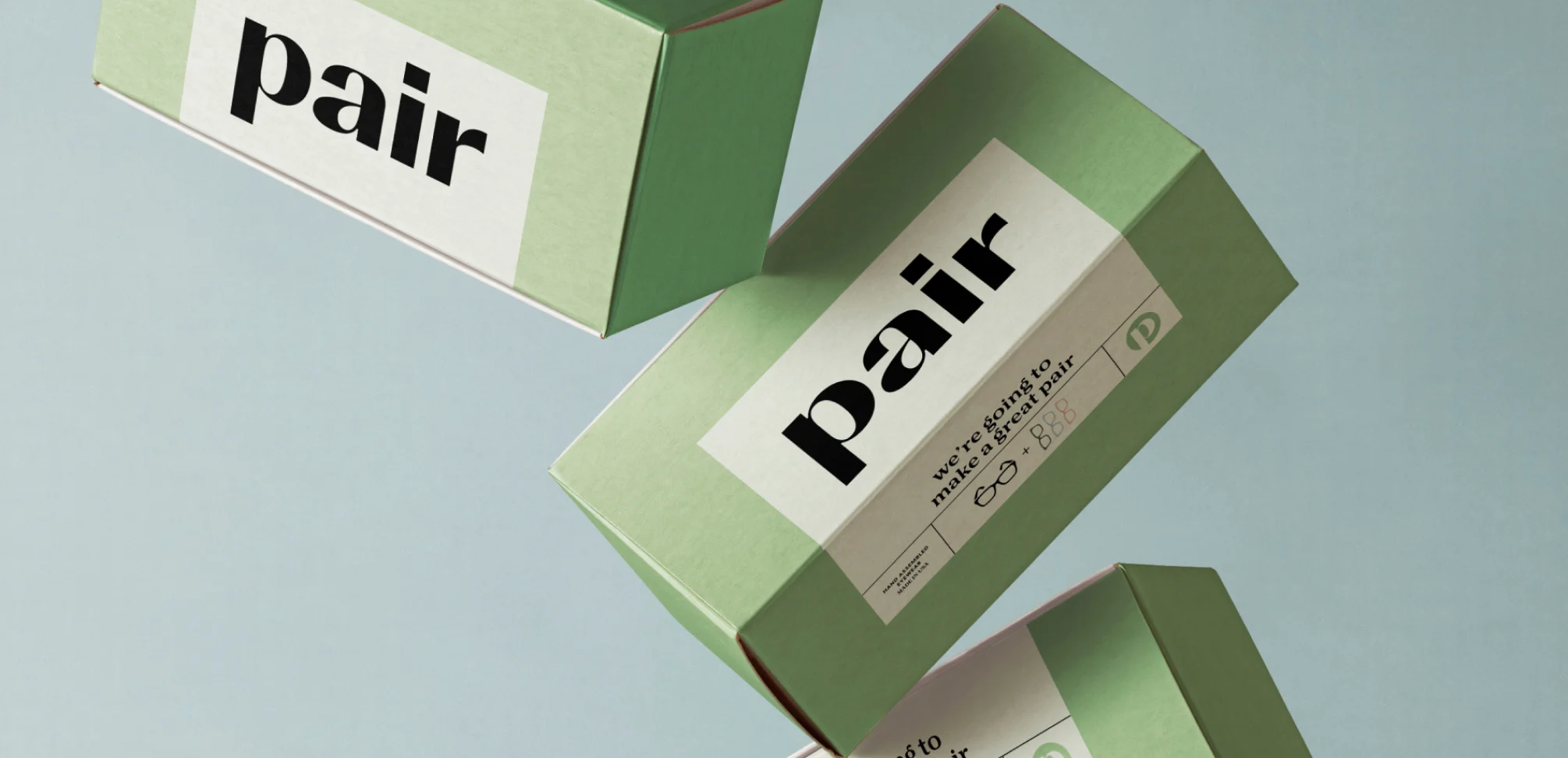 Green boxes with 'pair' text on a light blue background.