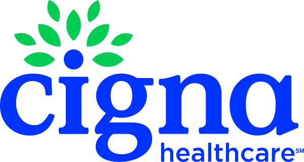 The Cigna Healthcare logo on a black background.