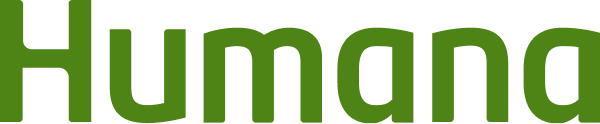 The Humana logo in green text on a black background.