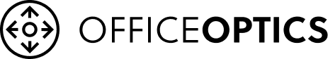 The OfficeOptics logo, featuring a circular icon with four arrows next to the company name in black.