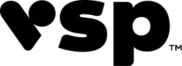 The VSP logo in black, stylized lowercase letters on a white background.