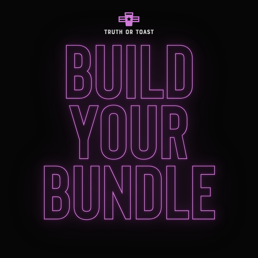Neon text 'Build Your Bundle' on a black background.