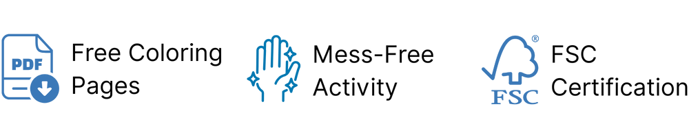 Free Coloring Pages, A Mess Free Activity and FSC certified